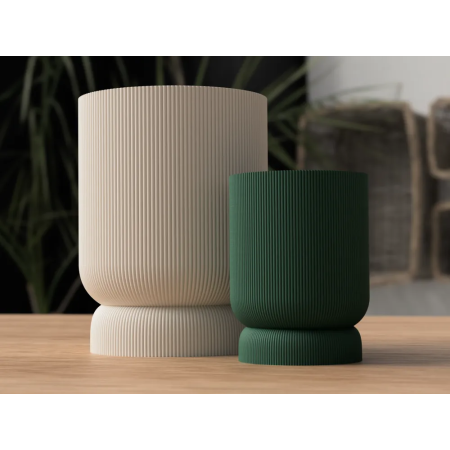Urtepotte til planter med drypbakke med dreje-/låsefunktion - Planter with twist/lock drip tray