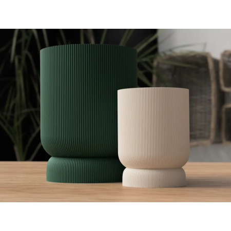 Urtepotte til planter med drypbakke med dreje-/låsefunktion - Planter with twist/lock drip tray