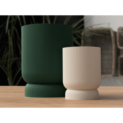 Urtepotte til planter med drypbakke med dreje-/låsefunktion - Planter with twist/lock drip tray