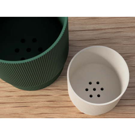 Urtepotte til planter med drypbakke med dreje-/låsefunktion - Planter with twist/lock drip tray