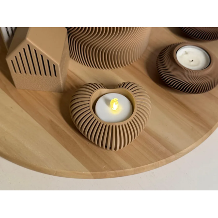 Hjerte lysestage til LED fyrfadslys