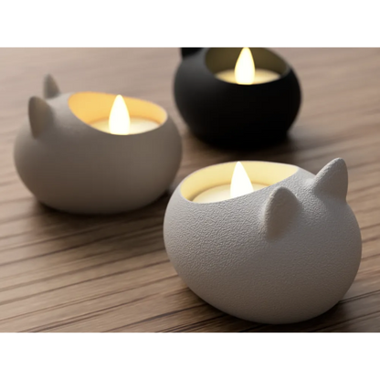 Kat lysestage - til LED fyrfadslys