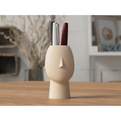 Penneholder Ansigt - Pencil Holder Face i Japandi Design