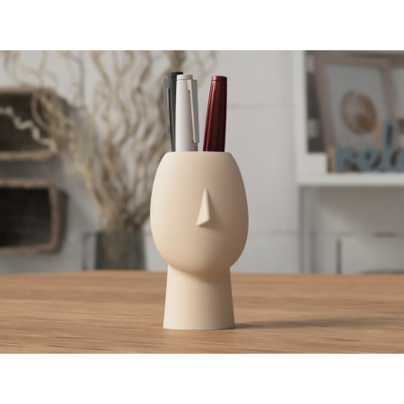 Penneholder Ansigt - Pencil Holder Face i Japandi Design