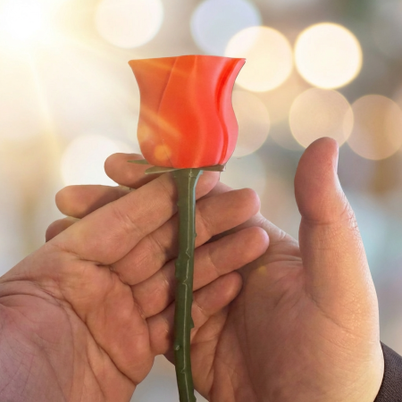 Rose - 3D-Printet Rose i Japandi Design